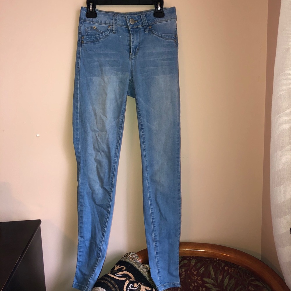 Light Washed Denim Skinny Jeans